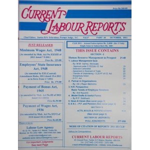 Current Labour Reports (CLR) Annual Subscription for 2022 [Regd. Post / Courier] 